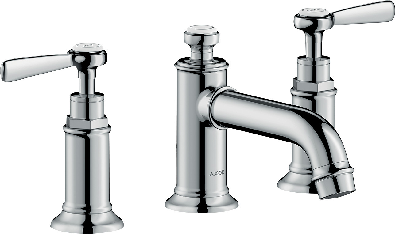 Hansgrohe Axor Montreux 3-Loch Waschtischarmatur 30, Zugstangen-Ablaufgarnitur,