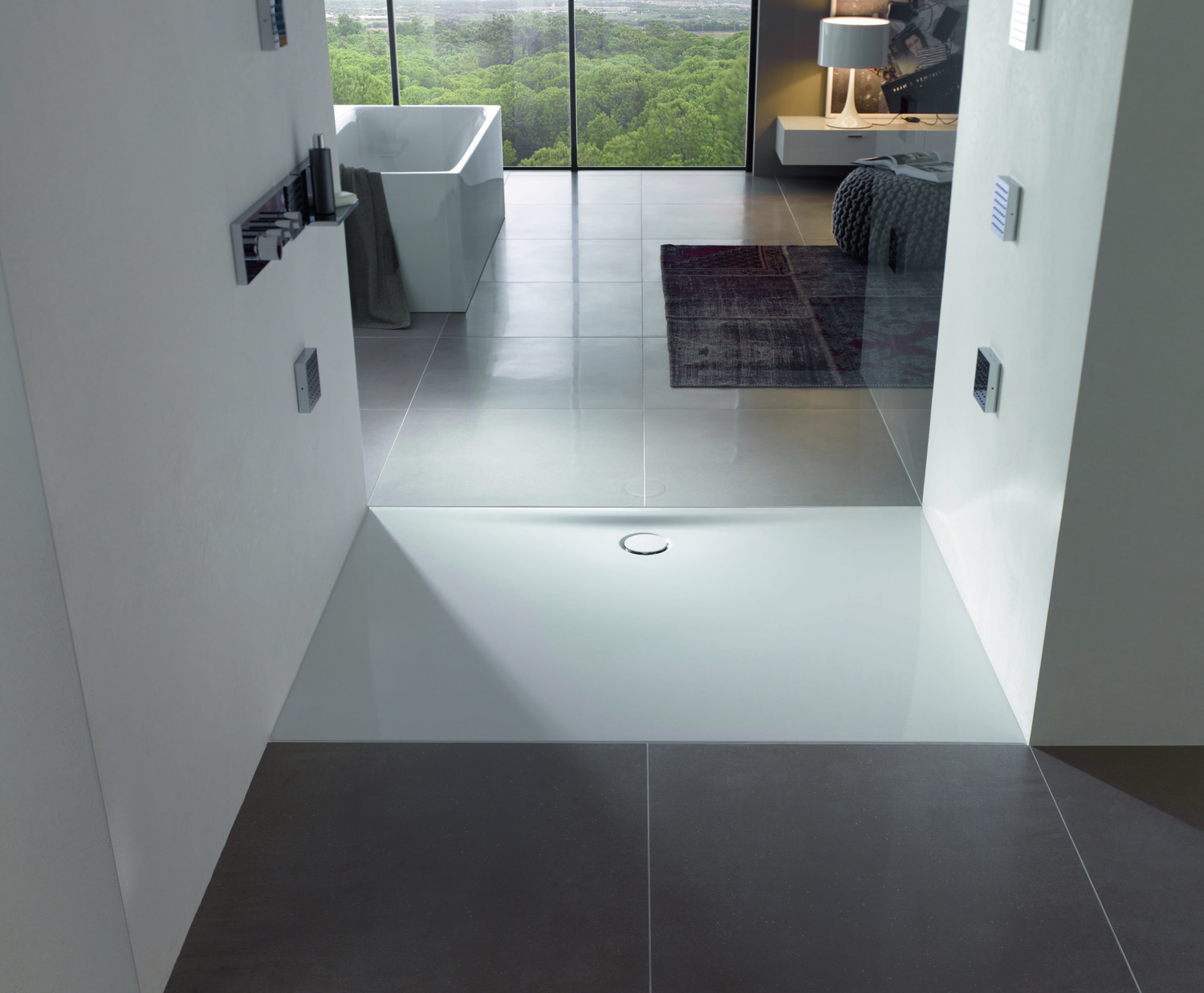 BetteFloor Side Duschwanne mit Antirutsch Pro, 120x90cm, 3380-000AE, Farbe: Weiß - Bild 7 von 10