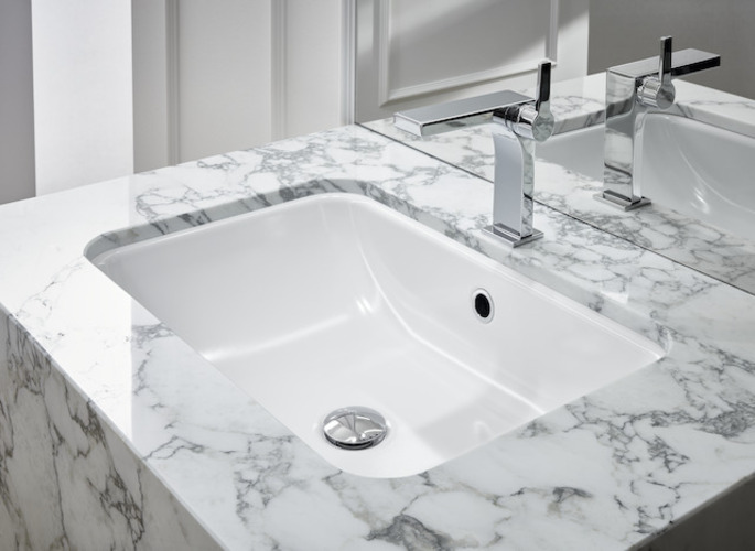 BetteOne Unterbau-Waschtisch, ohne Hahnloch, mit Überlauf, A135, 435 x 416 mm, - Bild 5 von 10
