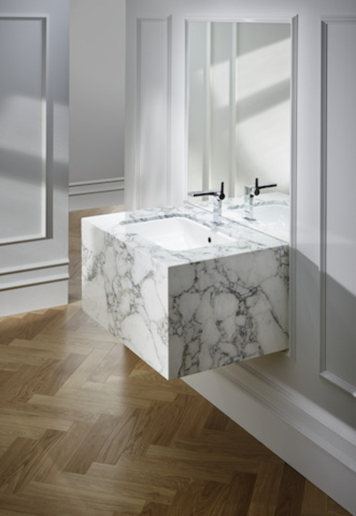 BetteOne Unterbau-Waschtisch, ohne Hahnloch, mit Überlauf, A135, 435 x 416 mm, - Bild 6 von 10