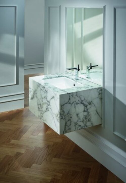 BetteOne Unterbau-Waschtisch, ohne Hahnloch, mit Überlauf, A135, 435 x 416 mm, - Bild 4 von 10
