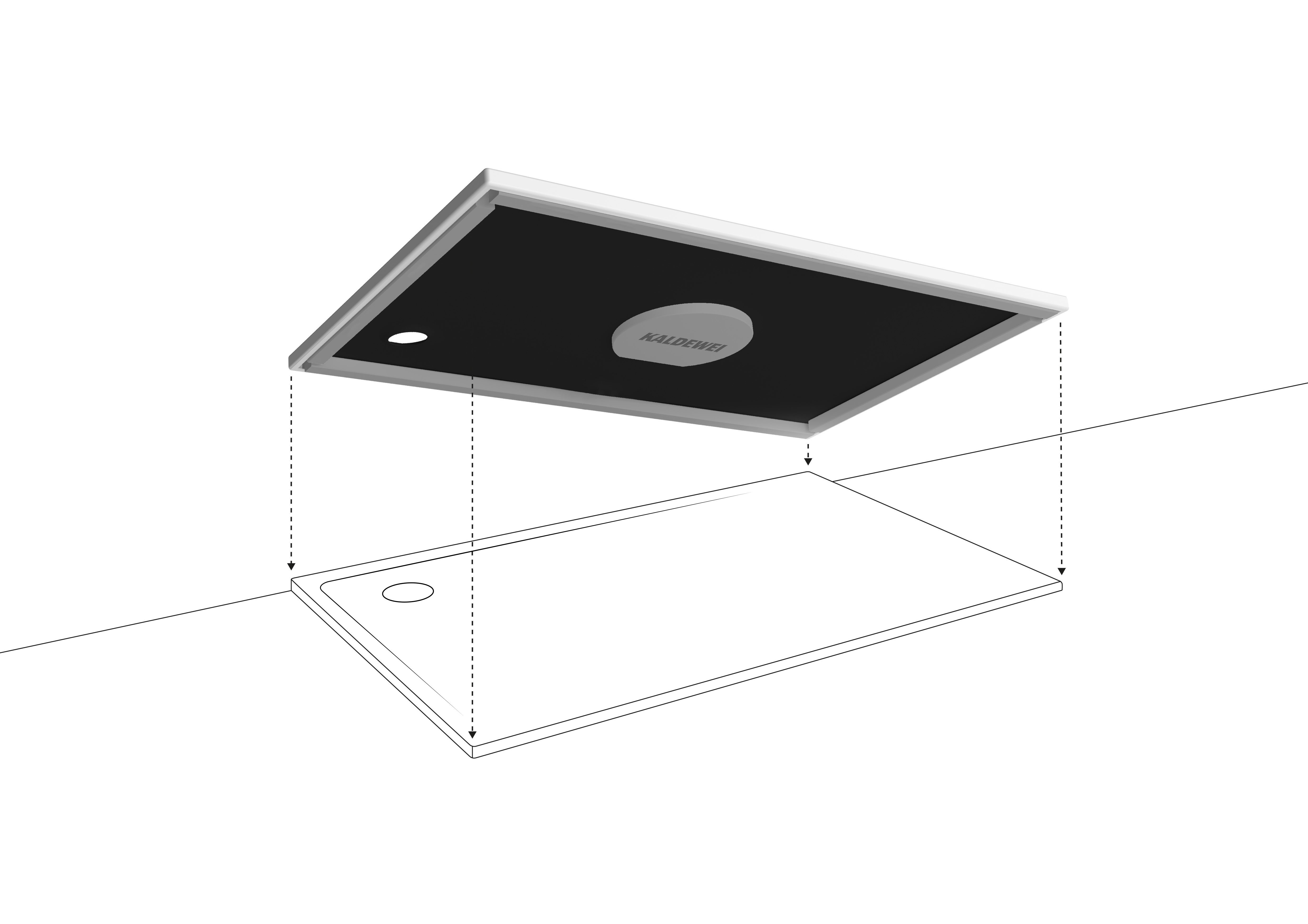Kaldewei SUPERPLAN ZERO 1554-5, piatto doccia con supporto vasca extra piatto, - Foto 6 di 10