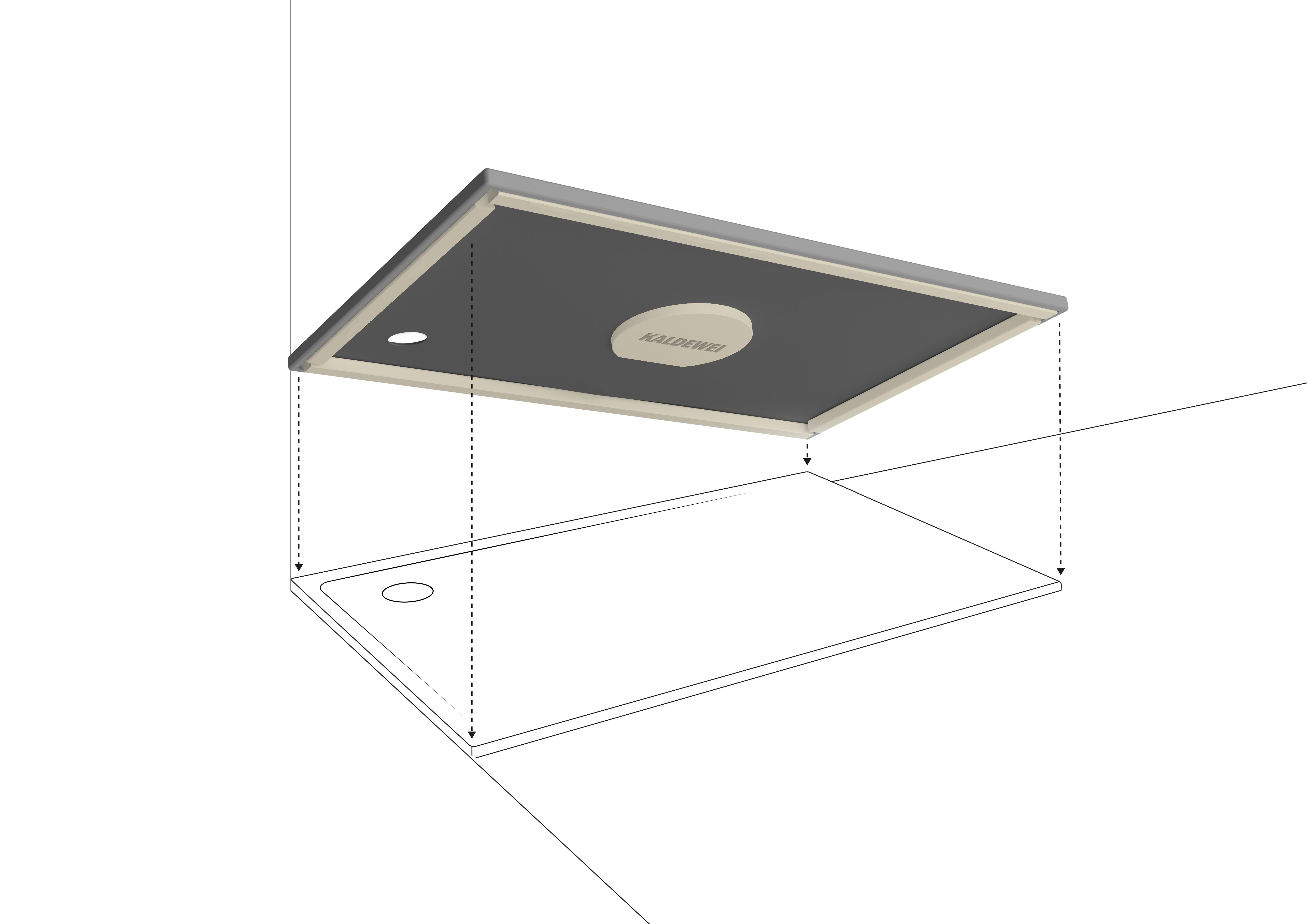 Kaldewei SUPERPLAN ZERO 1554-5, piatto doccia con supporto vasca extra piatto, - Foto 7 di 10