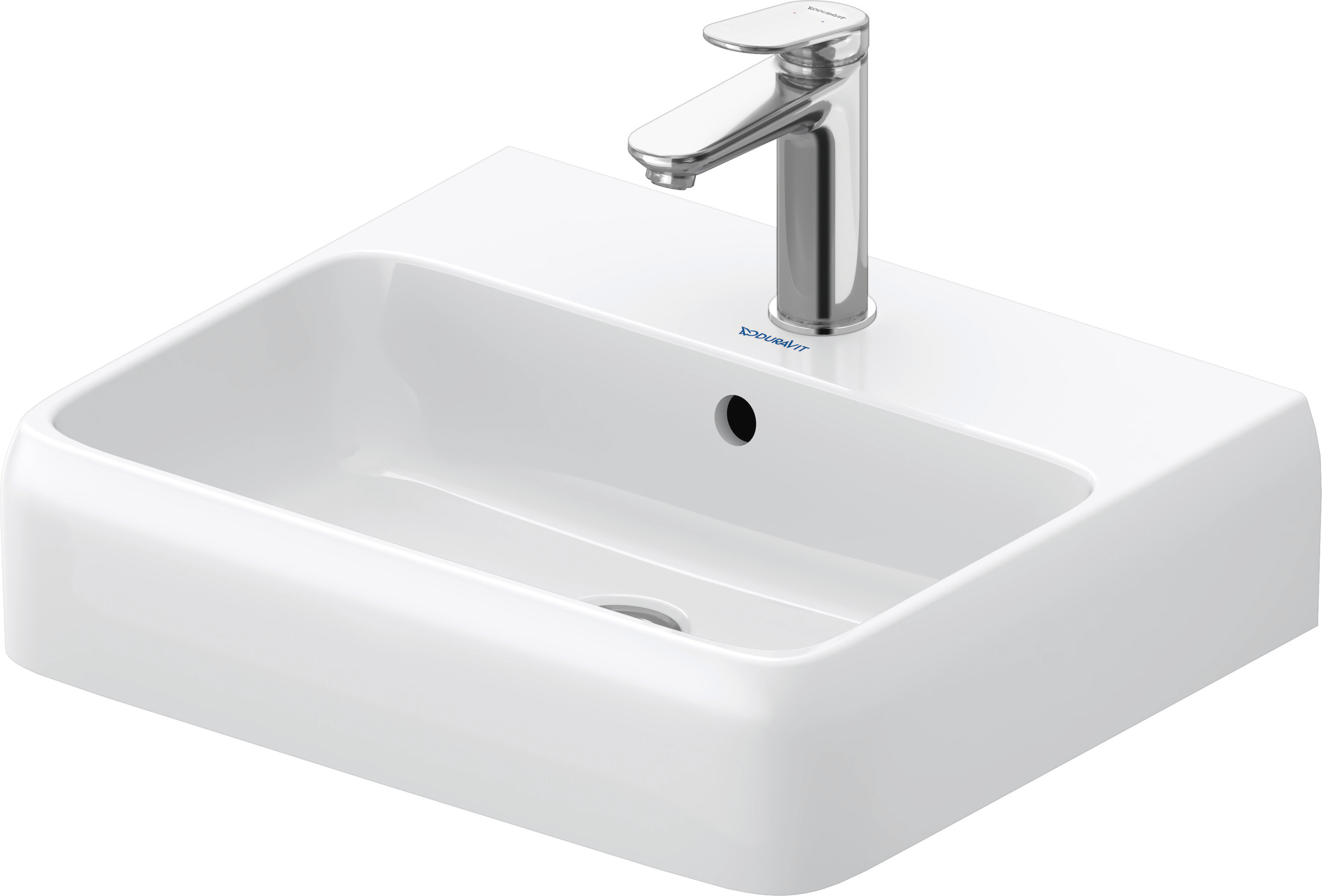 Duravit Collection One Waschtisch, 500X420Mm, Mit ÜBerlauf, Unterseite Glasiert