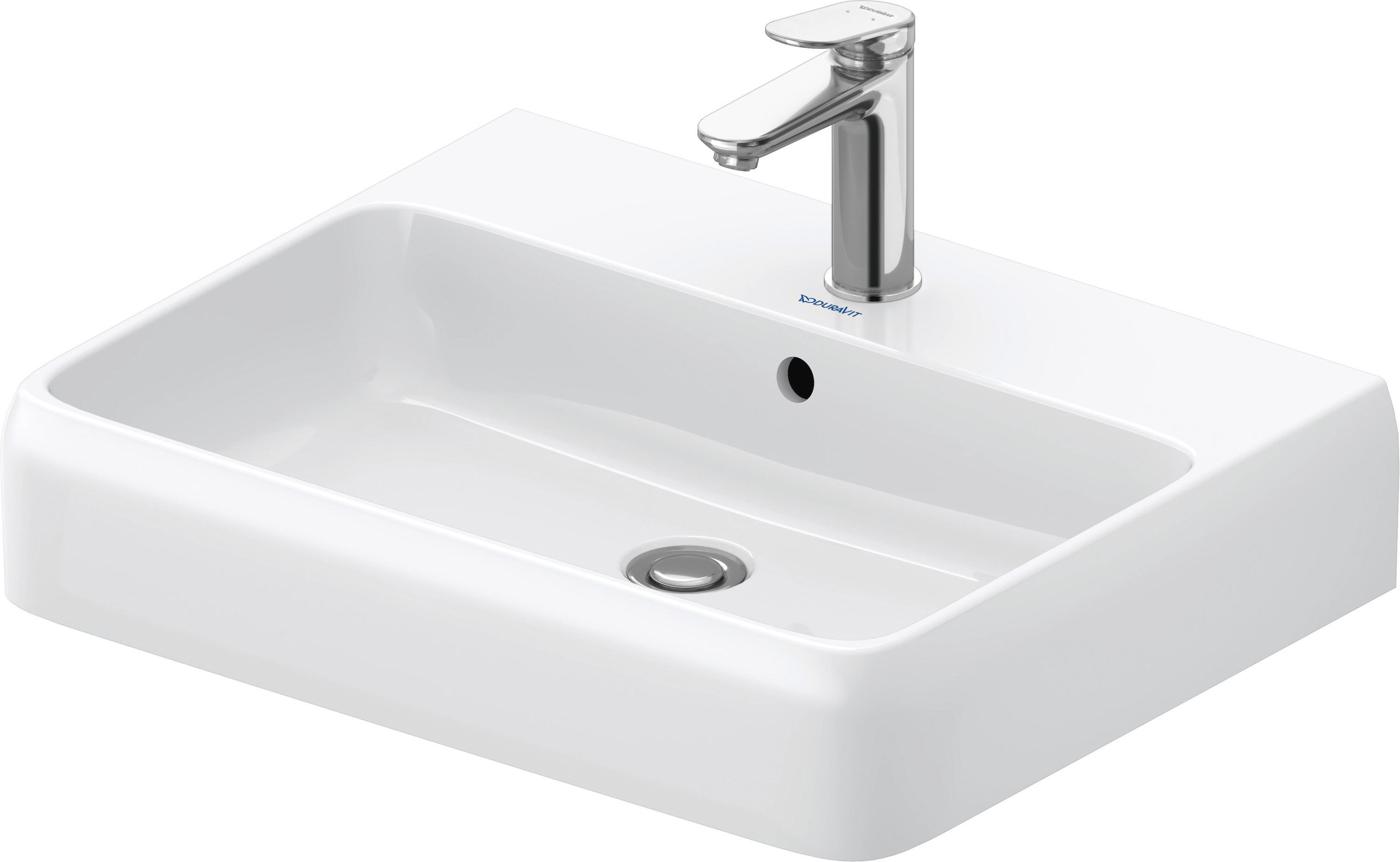 Duravit Collection One Waschtisch, 600X470Mm, Mit ÜBerlauf, Unterseite Glasiert