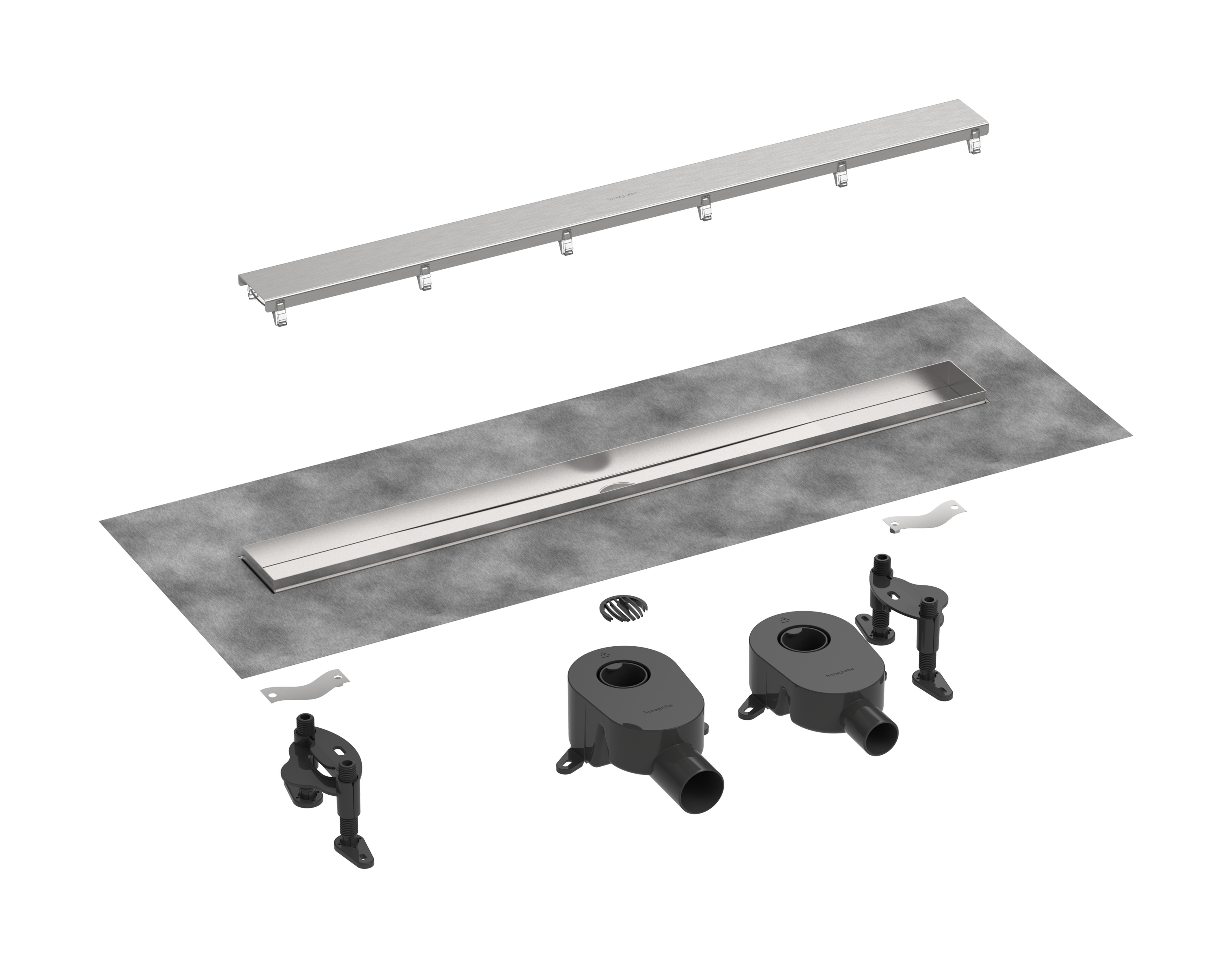Hansgrohe Raindrain Go Komplettset Duschrinne 900, RüCkseitig BefließBar, FüR