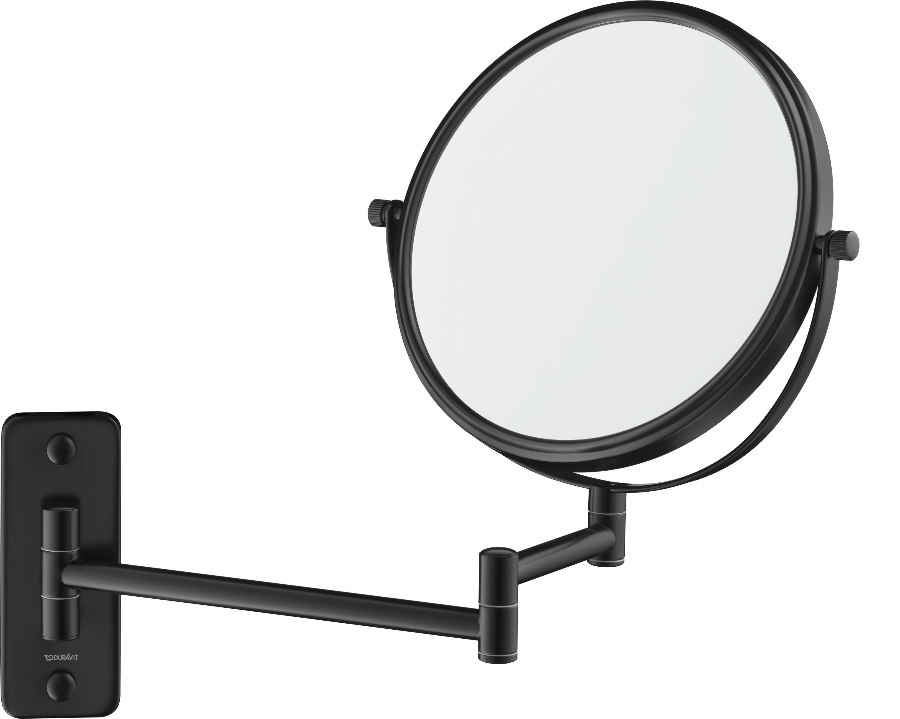 Duravit D-Code Kosmetikspiegel, 3-Fach VergrößErung, 0099124600, Farbe: Schwarz