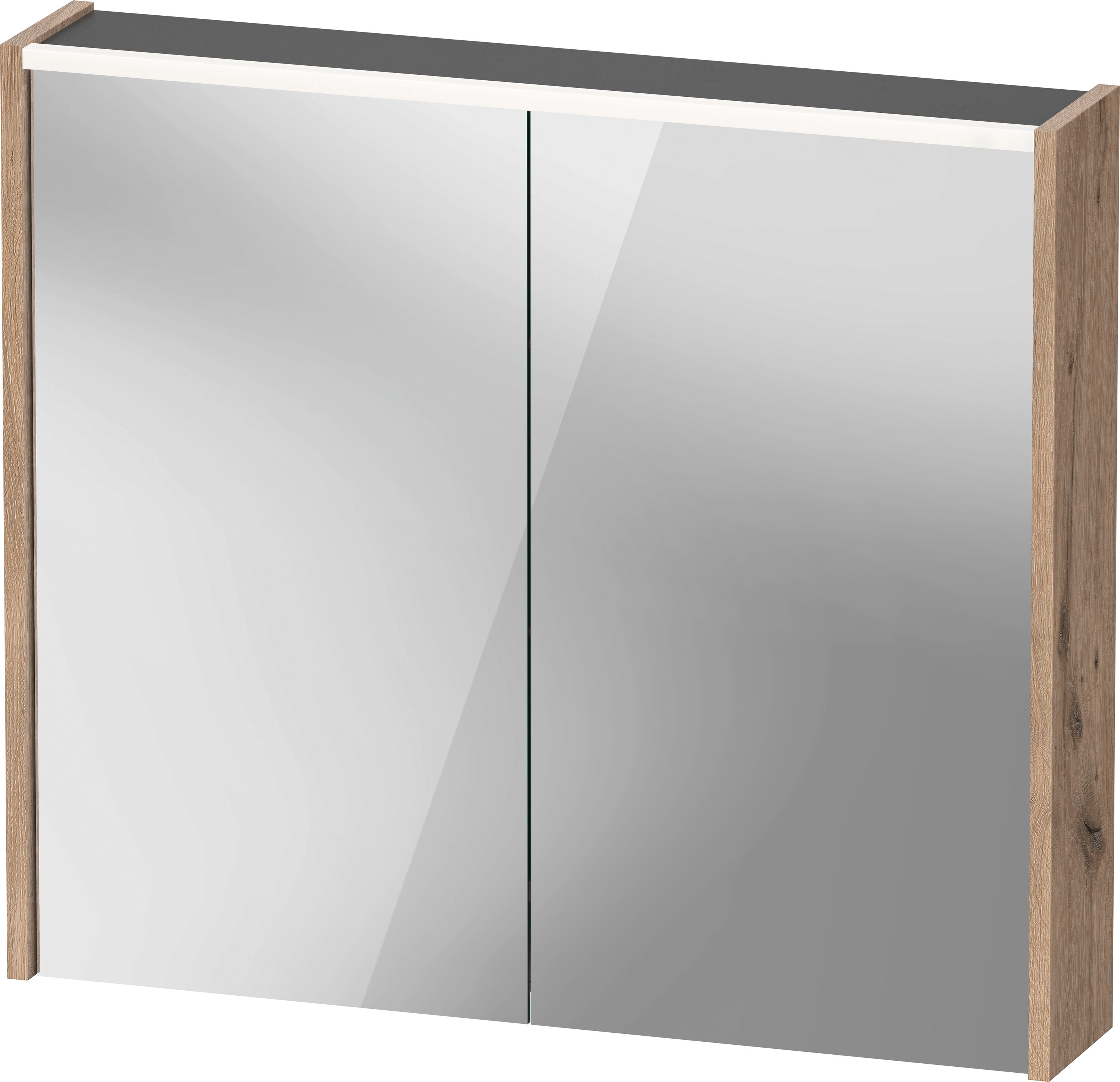 Duravit D-Code Spiegelschrank, Steckdose Typ J (Ch, Li), 2 TüRen, Led-Lichtfeld