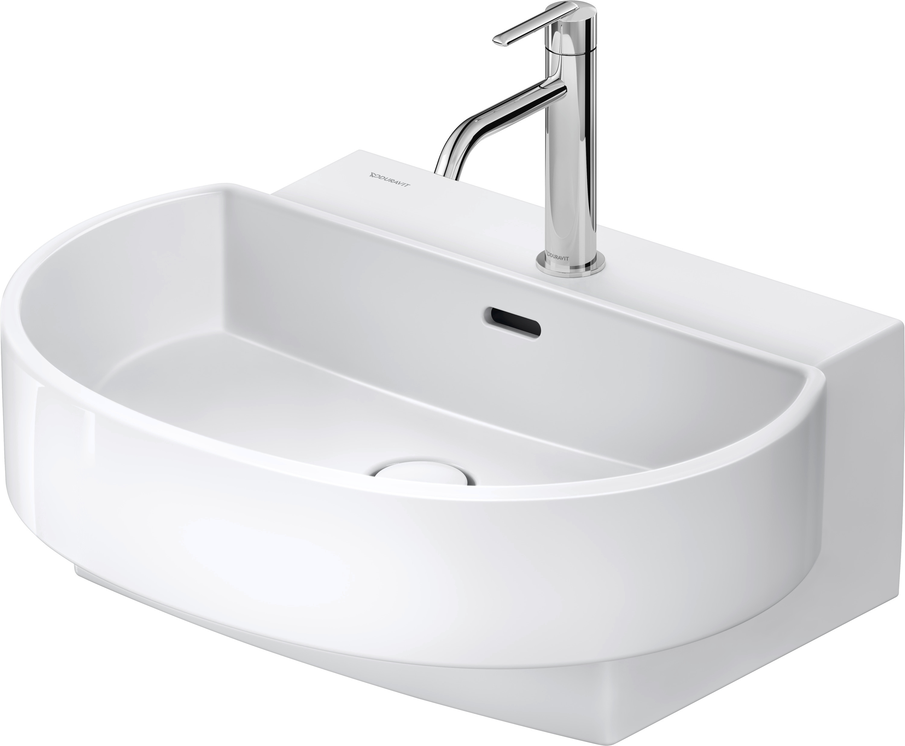 Duravit Balcoon Waschtisch, Hahnlochbank, 1 Hahnloch, Mit ÜBerlauf, Mit