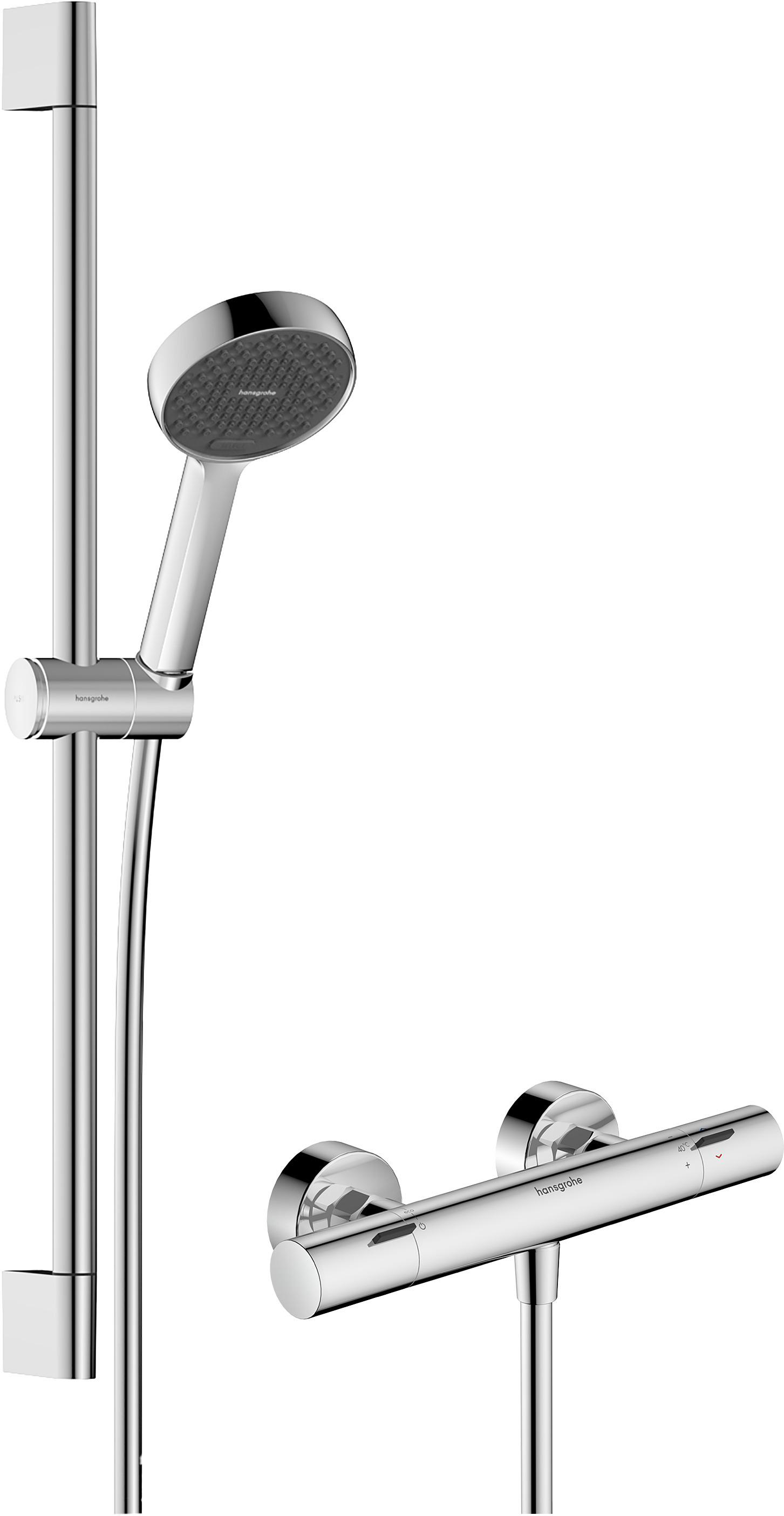 Hansgrohe Activera Select S Duschsystem Aufputz 95, Ecosmart Mit Ecostat Fine