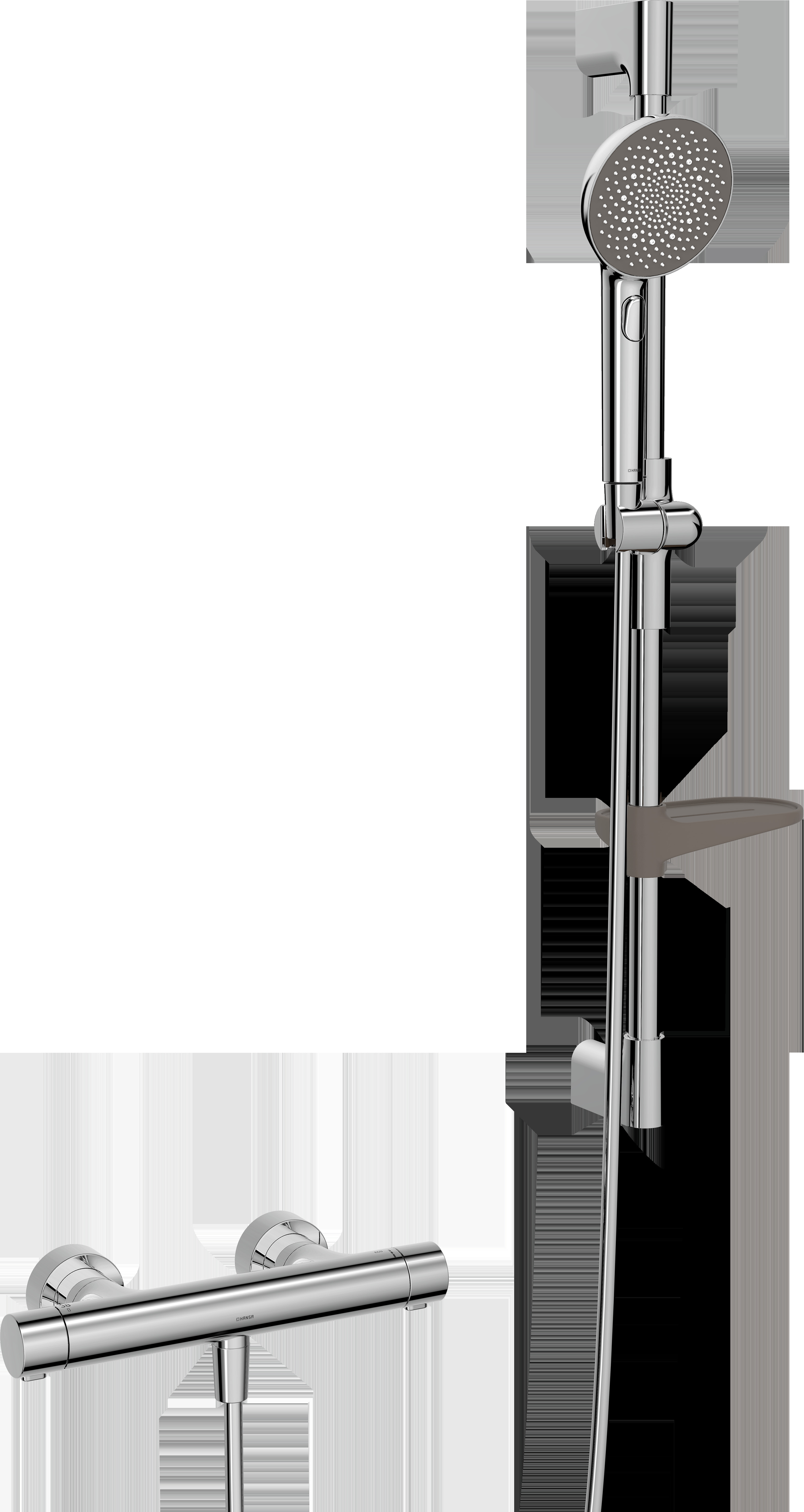 Hansa Hansaprisma Brausebatterie Mit Brausegarnitur, 770Mm, 3-Strahlig,