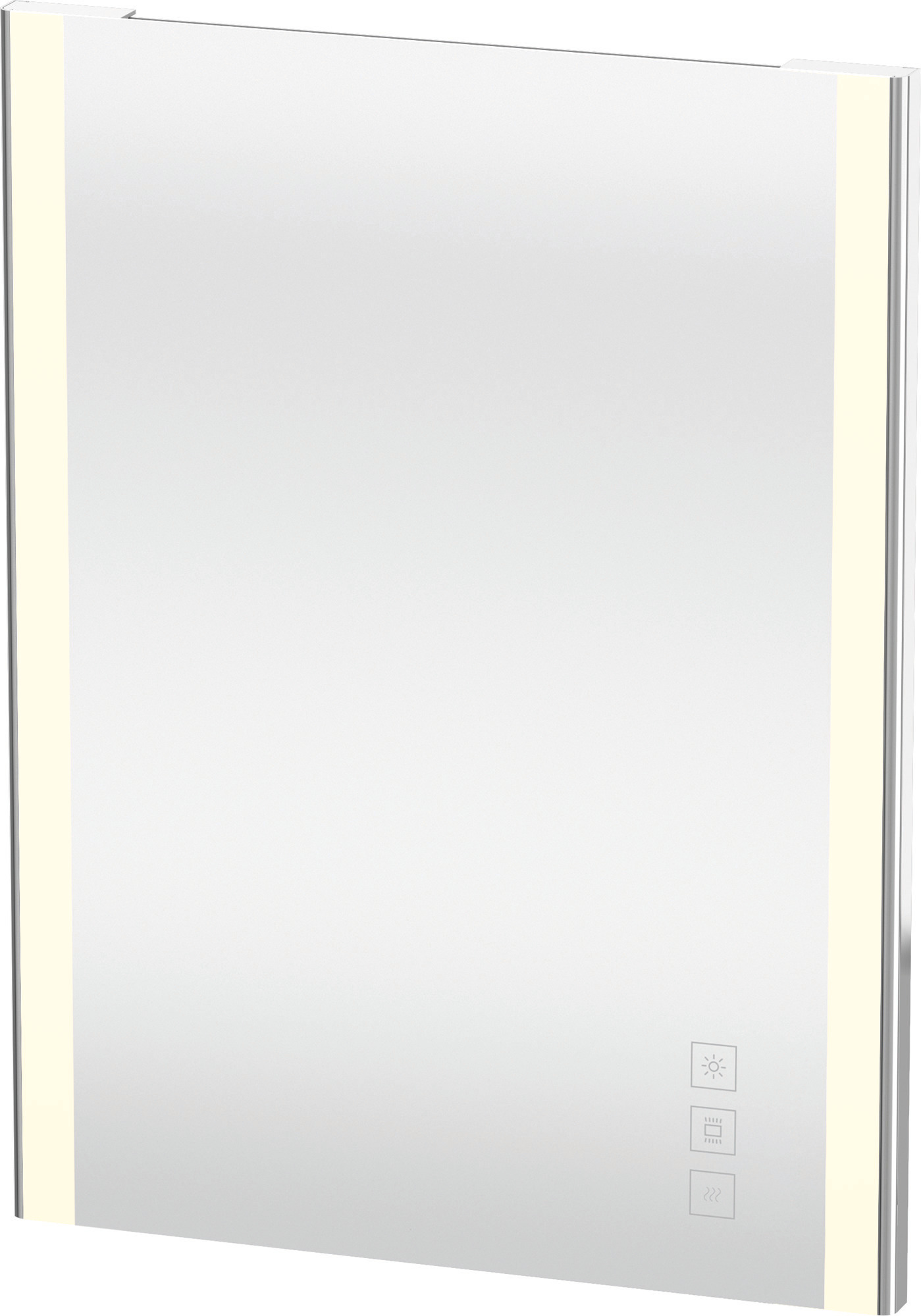 Duravit Xsquare Spiegel Mit LED- Beleuchtung, Mit Spiegelheizung, 600X800X33Mm,