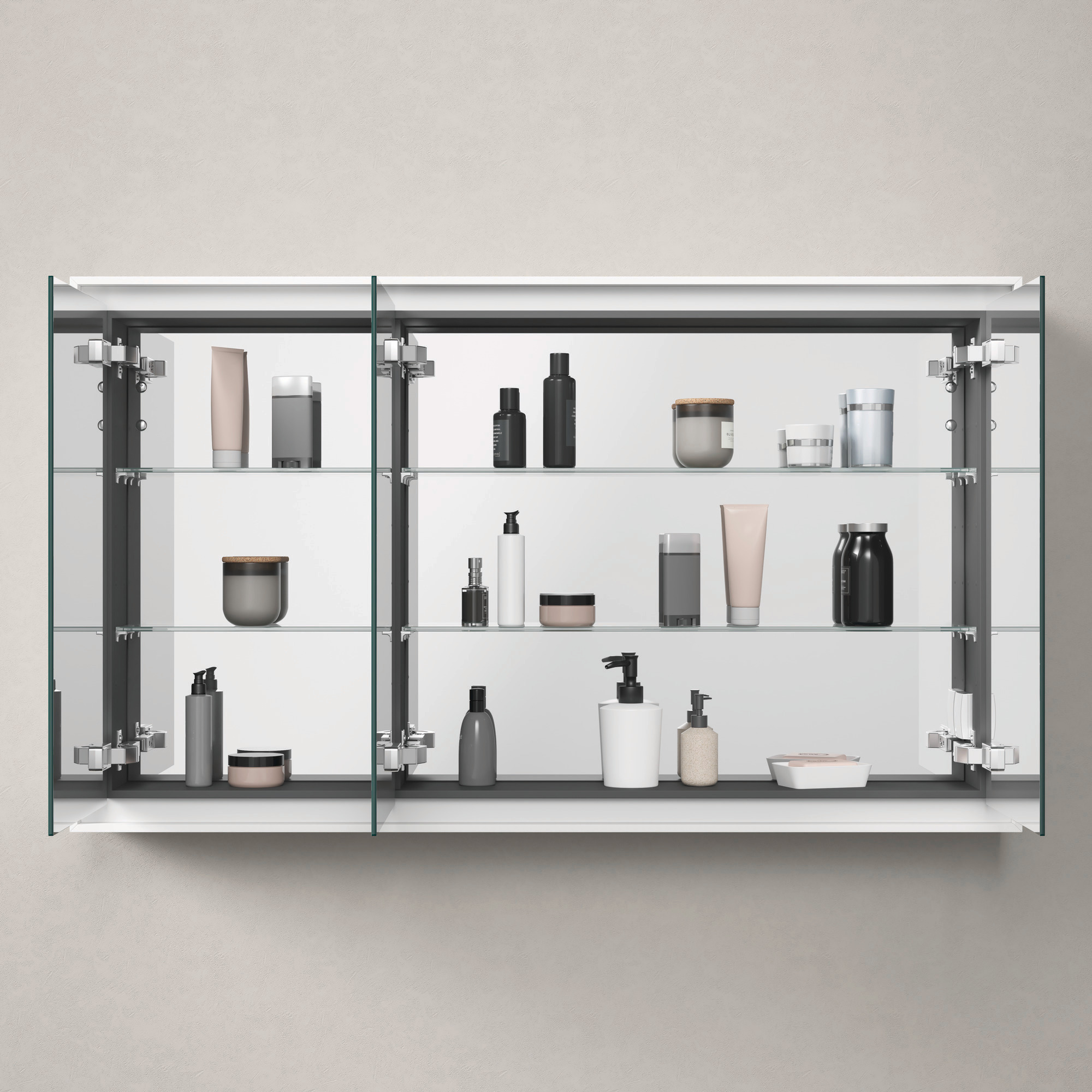 Duravit L-Cube Spiegelschrank Mit Led-Beleuchtung, 3 TüRen, Steckdose E,